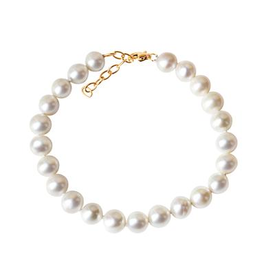 Armband VIVANCE "375/- Gelbgold Süßwasserzuchtperle 7,5-8 mm", gelb, Armbänder, Damen, 18+3cm, Gold, glänzend, Armband