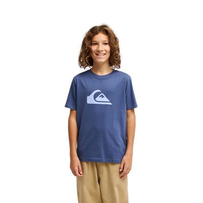 T-Shirt QUIKSILVER "Ev Comp Logo", Jungen, Gr. 14, blau (vintage indigo), Obermaterial: 100% Baumwolle., Shirts T-Shirt