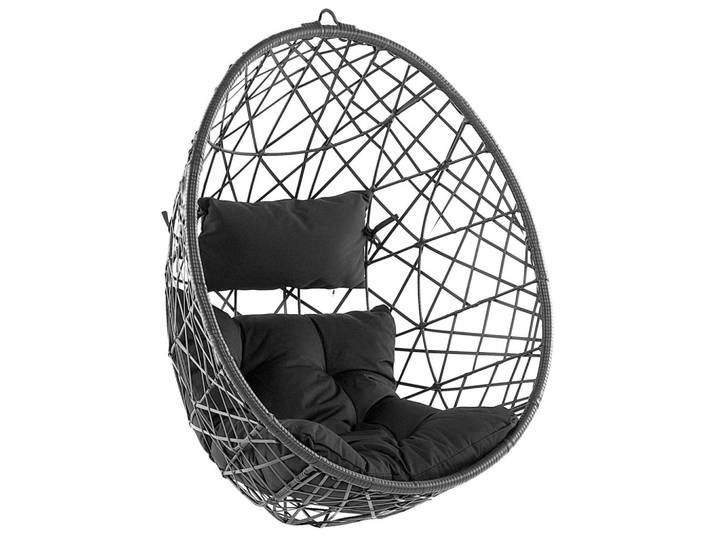 HÄNGESESSEL PE Rattan schwarz 94 cm Alatri