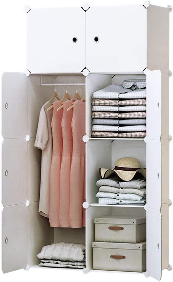 Modulaire Kledingkast met 8 Kubussen en Deuren voor de Woonkamer