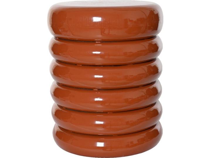 Hocker/Beistelltisch Hianna - Farbe: terracotta - Material: Eisen - 38