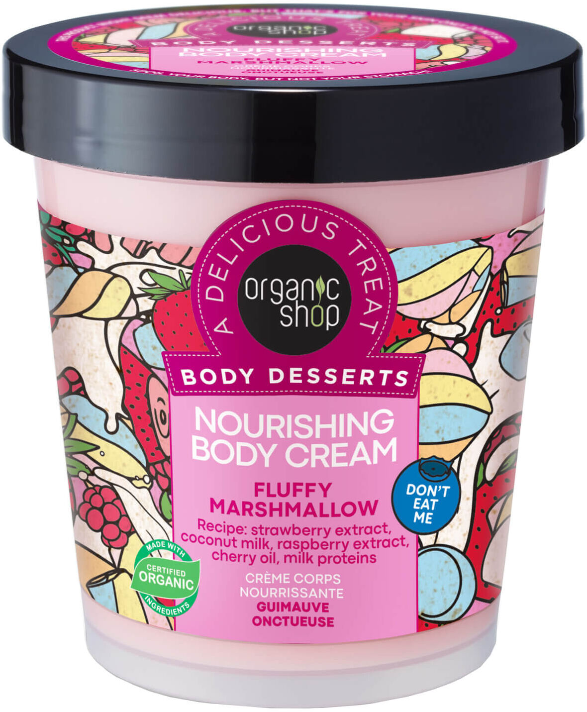 ORGANIC SHOP Body Desserts Fluffy Marshmallow Body Cream 450ml