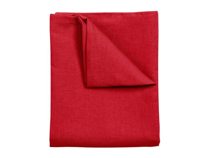 Scandi Living Nappe en lin Clean 145x350 cm Red