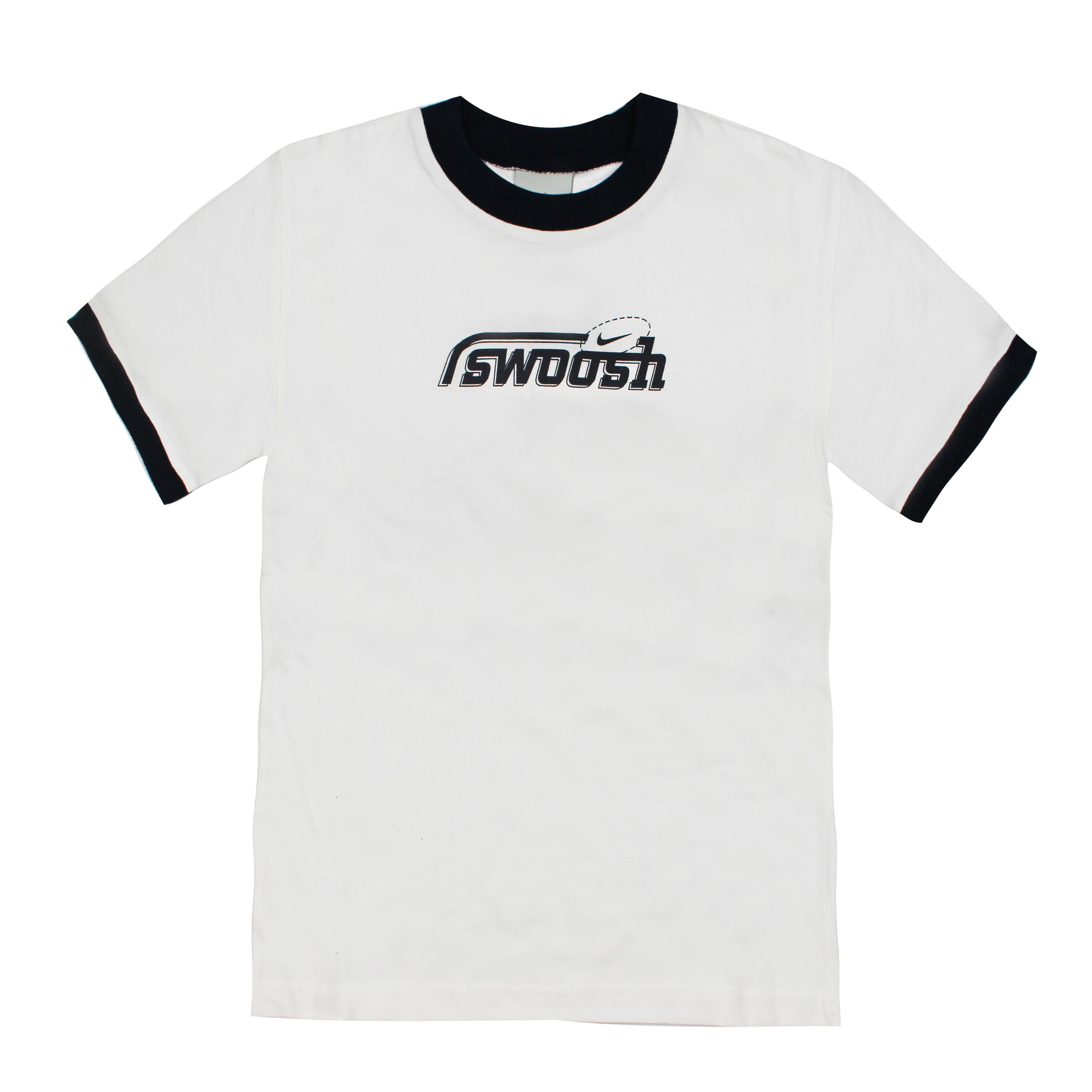 Vintage Nike Jongens Wit "Swoosh" T-shirt