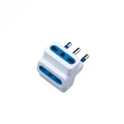 Alcapower 3-fach-Adapter 16A, 3-polig, 250V AC, max. 1500W, Mehrfachsteckdose Weiß, kompatibel mit italienischem Standard.
