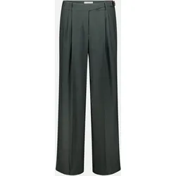 Wide-Leg Hose mit Bundfalte Grün 38