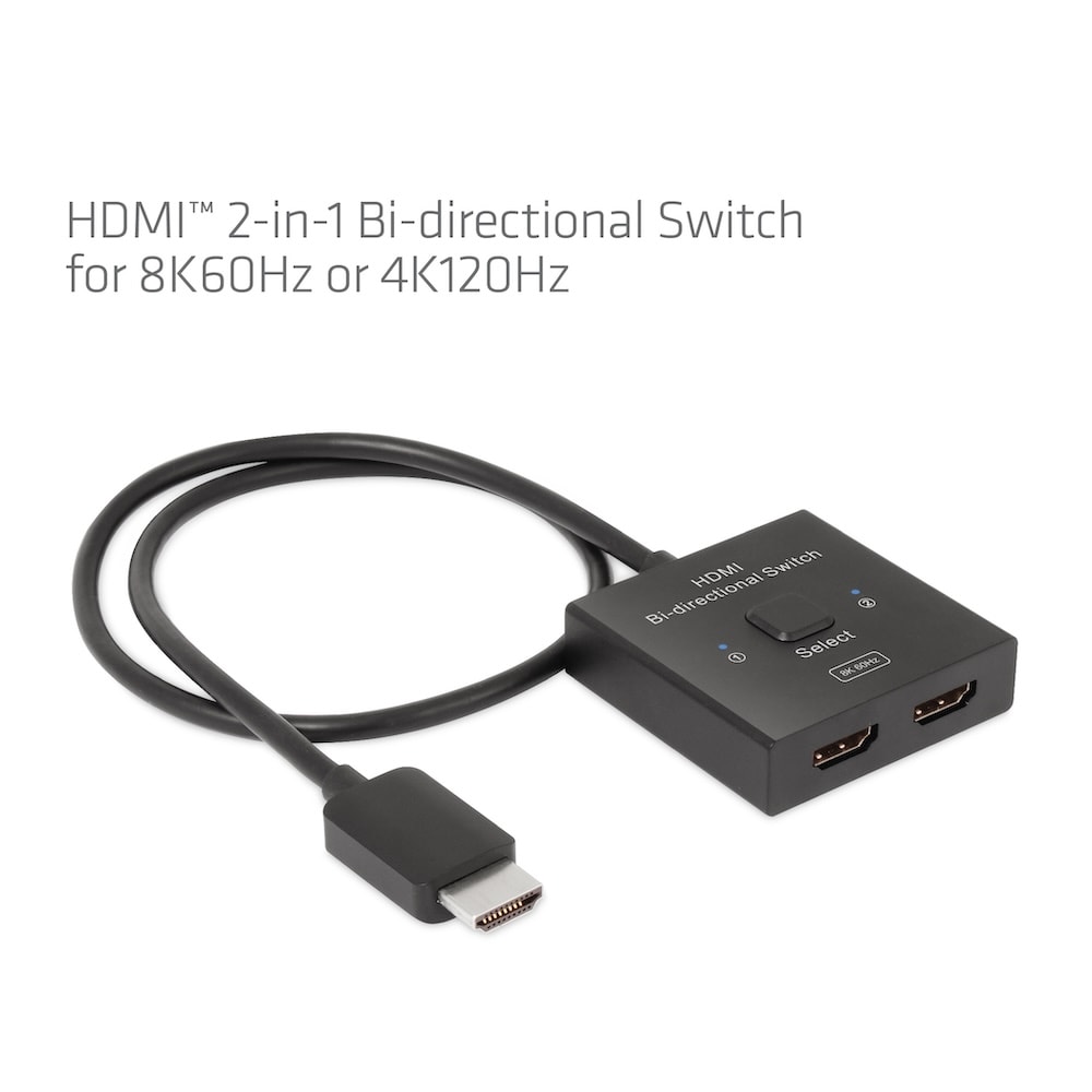Club3D Club 3D HDMI 2-in-1 bidirektionaler Switch 0,5m für 8K60Hz oder 4K120Hz CSV-1384