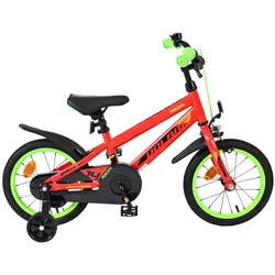Volare Kinderfahrrad Rocky für Jungen 14 Zoll Kinderrad in Rot