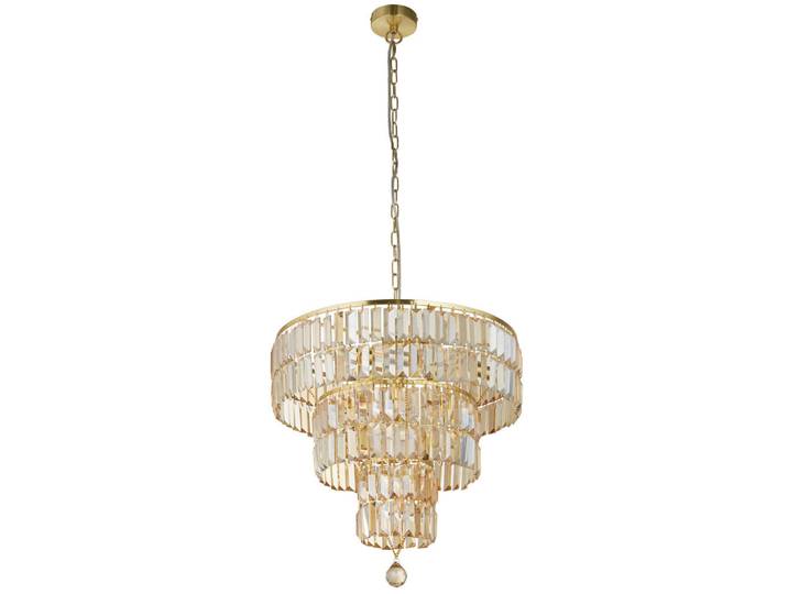 Hängeleuchte Empire, Champagner, Messingfarben, Metall, Glas, 43 cm, Lampen & Leuchten, Innenbeleuchtung, Hängeleuchten, Pendelleuchten