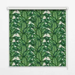 INNENROLLO - Fensterrollo - Rollo - 90x140 cm - Grüne Blätter