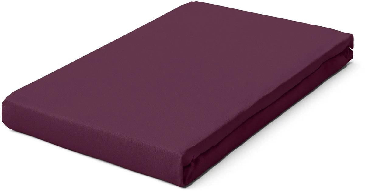 Schlafgut Jersey Pure hoeslaken extra hoog - Purple Deep - 120x200 cm of 130x220 cm