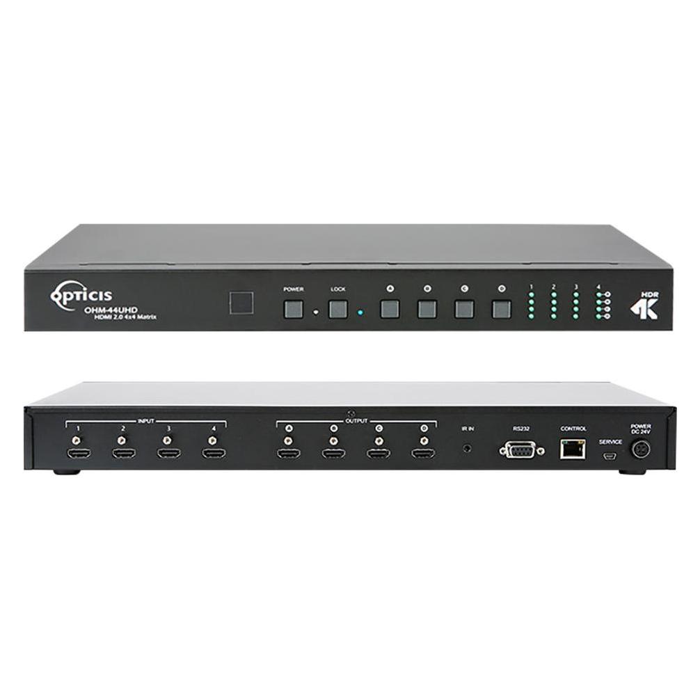 Opticis HDMI matrix switch 4 x 4 ports (OHM44-UHD)