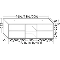 Burgbad Konsole +Waschtischunterschrank Uomo Preisgruppe 1 Rauchgrün Matt/Feinstein Beton SHQF181F7447A0390