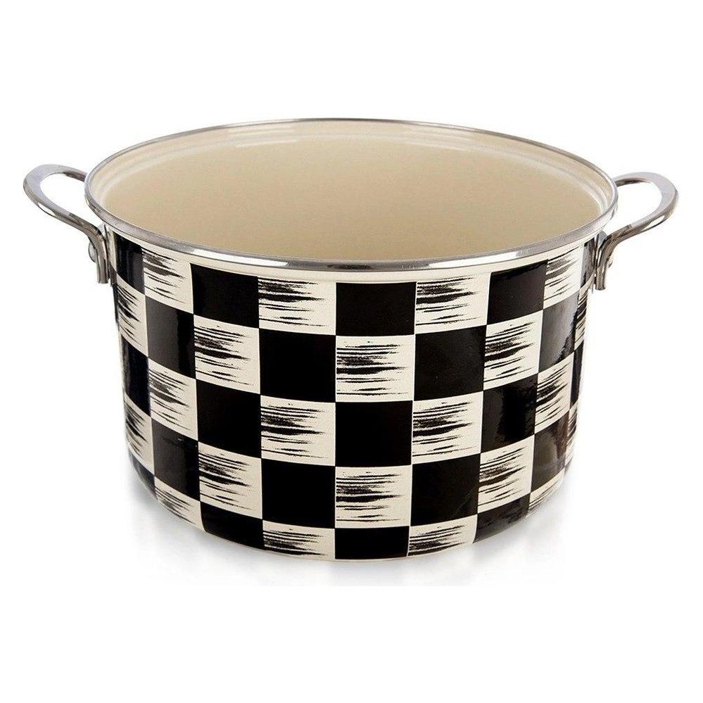 Lumarko Garnek Emaliowany 6,5 L ORION SZACHOWNICA 26 cm Indukcja Zmywarka (Kochtopf) (64741064)