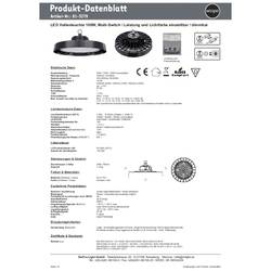 mlight 81-3278 81-3278 LED-Hallenleuchte LED LED 55 W, 75 W, 100 W Schwarz