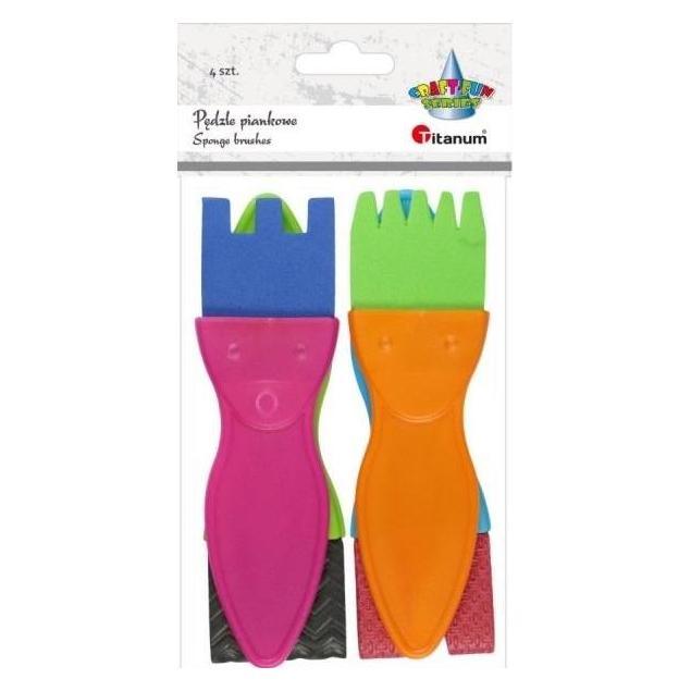 Titanum Flache Schaumstoffbürsten, 4 Stk. (37 mm) (47816361)