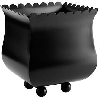 Scalloped Planter - Black - Black Small - Ballard Designs