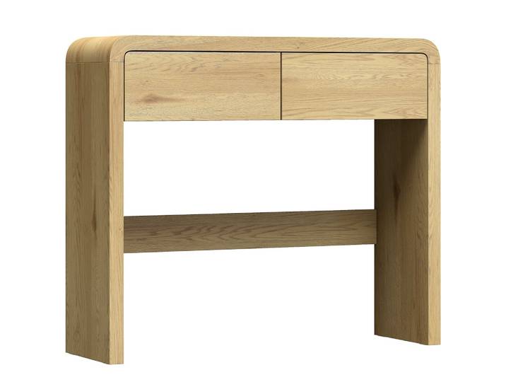 Table console avec 2 tiroirs bois bois naturel