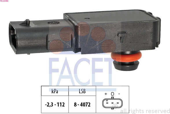 Facet Drucksensor, Bremskraftverstärker 103346 Für Bentley Cupra Man Skoda Vw