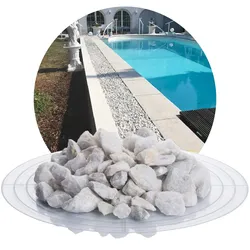 Marmor Ziersplitt weiß 16-32 mm - 25 kg Sack