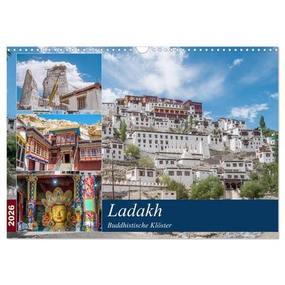 Ladakh - Buddhistische Klöster (Wandkalender 2026 DIN A3 quer), CALVENDO Monatskalender