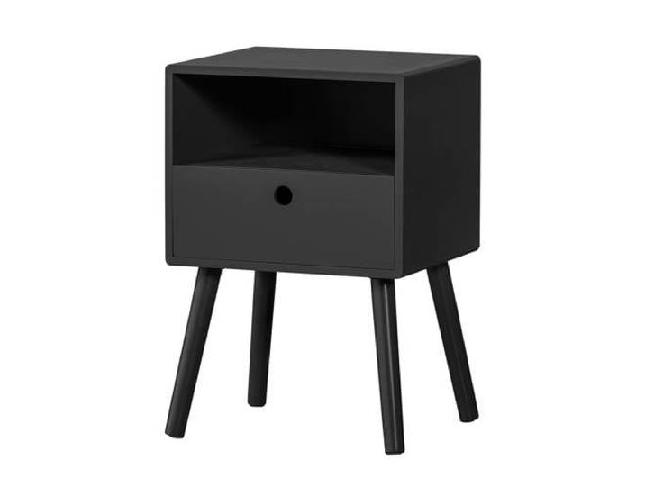 WOOOD WOOOD Ozzy Nachtkastje Hout Zwart 53x36x30 Ozzy
