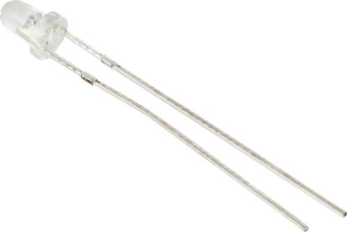 TRU COMPONENTS LED bedrahtet Warmweiß Halbrund 3mm 70000 mcd 15°
