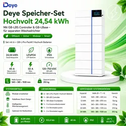 Deye  GB-L-Pro-Pack4.1  Speicher-Set  Hochvolt  24,54KWH  Grundplatte  Controller  für  Seperaten  Wechselrichter