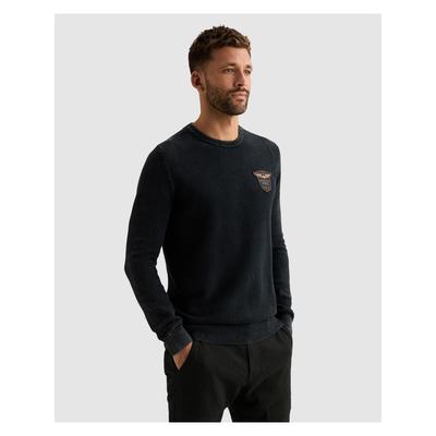 Rundhalspullover PME LEGEND, Herren, Gr. XL, salute, Strick, Obermaterial: 100% Baumwolle, normal normal, Rundhals, Pullover Rundhalspullover, Garment gefärbt