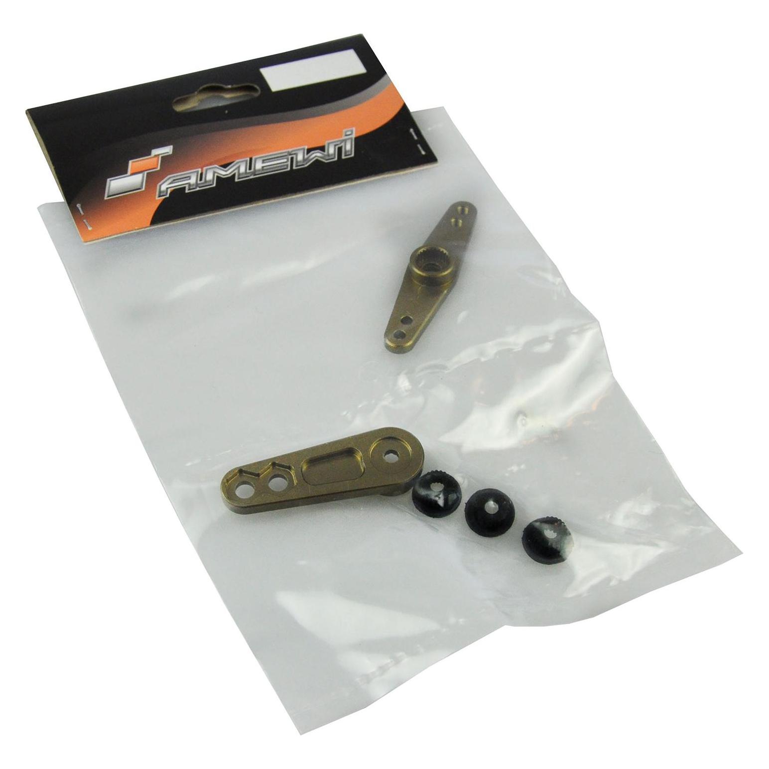 Amewi Servo Horn Aluminium für Lenkung & Gas- /Bremse gun metal (39882247)