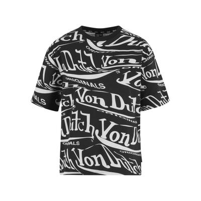 T-Shirt VON DUTCH "Von Dutch AKIRA SHIRTS", Damen, Gr. S, schwarz-weiß (schwarz), 100% Baumwolle, bedruckt, normal, Rundhals, Shirts T-Shirt