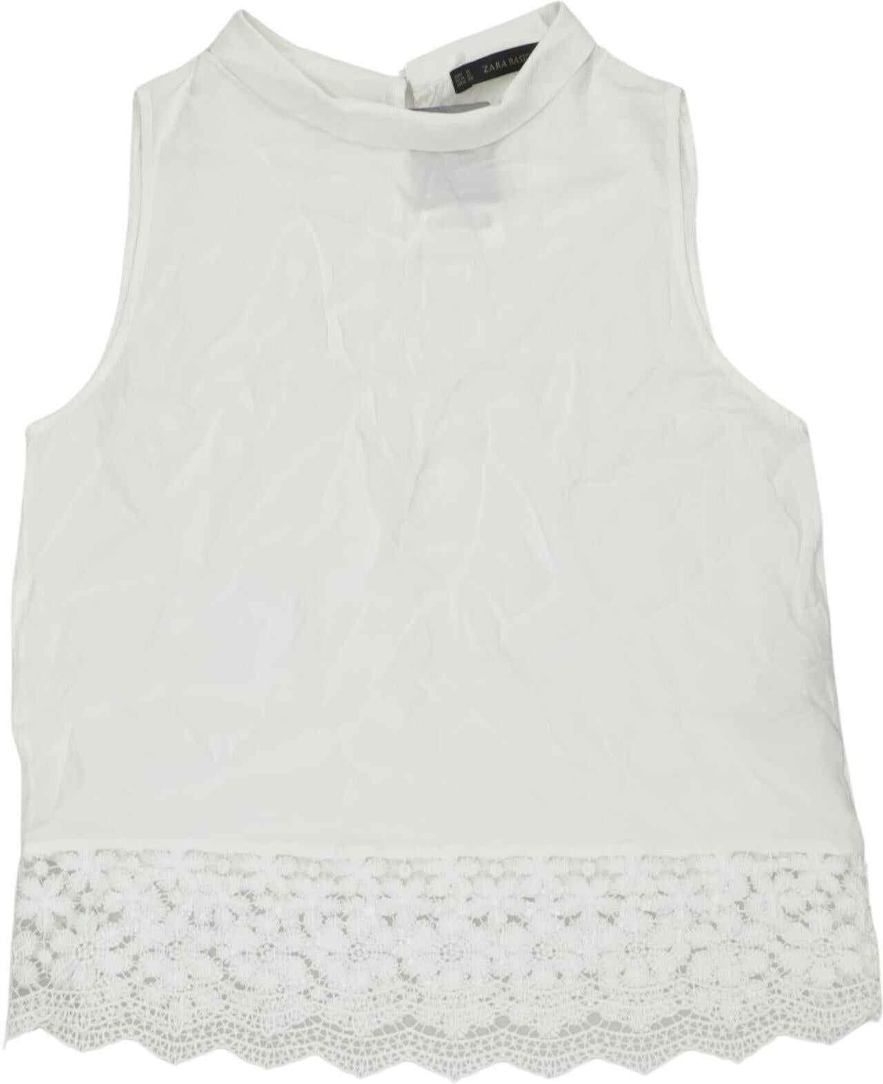 Zara Damen Top, Weiß, Gr. M, Viskose - Second Hand