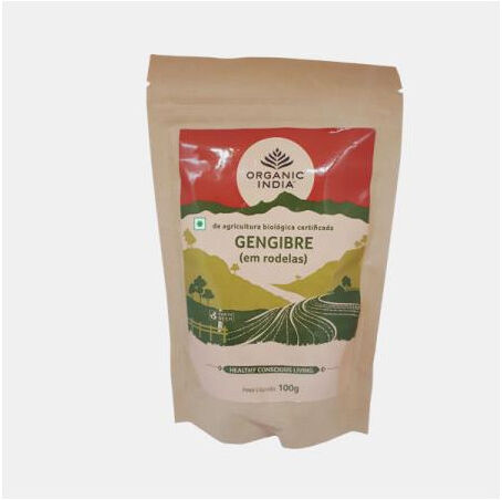 ORGANIC INDIA GENGIBRE EM RODELAS 100g