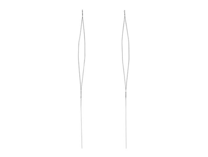 Tulip Twisted Short Beading Needle, Silver, 1 piece