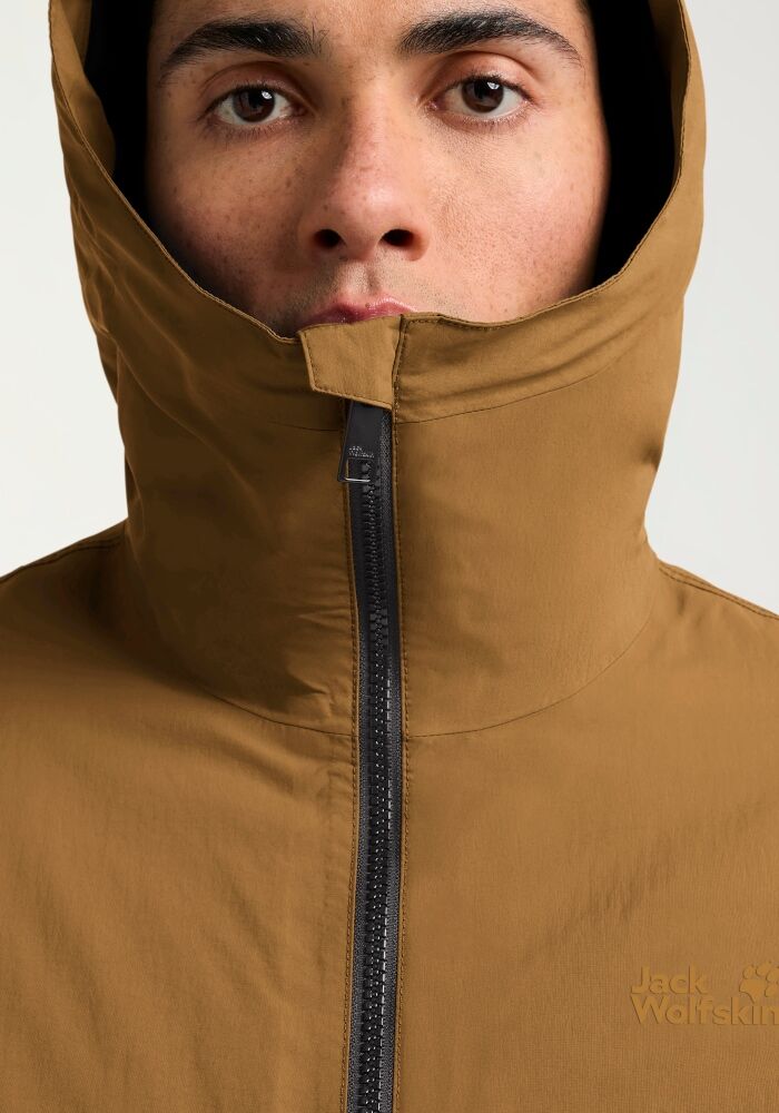Winterjacke JACK WOLFSKIN "PAMIR JKT M", Herren, Gr. XXXL (60), braun (peanut), Obermaterial: 100% Polyamid. Füllung: 100% Polyester. Futter: 100% Polyester, Jacken Winterjacke, mit isolierender Funktion, wasserdicht, winddicht, atmungsaktiv, warm