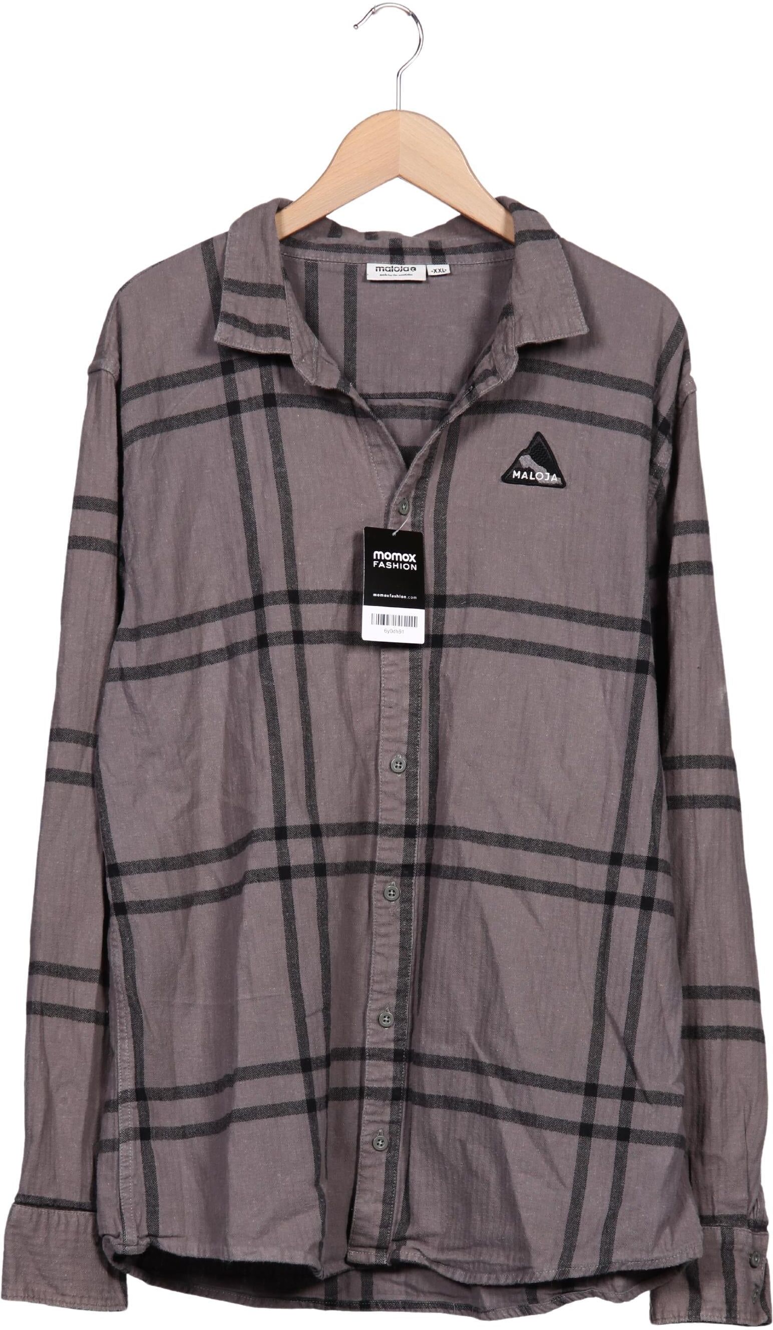 Maloja Herren Hemd, Grau, Gr. Xxl, Baumwolle / Hanf - Second Hand