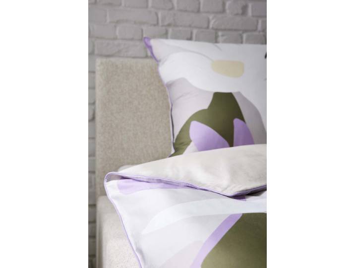 Housse de couette satin brillant Harmony 155 x 220 cm + oreiller 80 x 80 cm Mauve/Lilas