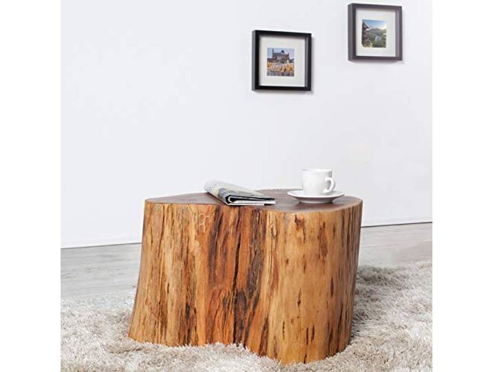 cagü Design Unikat Couchtisch PUNE Akazie Baumstamm 50cm x 45cm