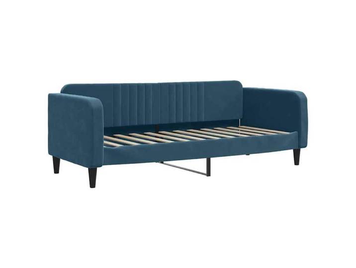 Bleu Lit de repos sans matelas bleu 80x200 cm velours - Structure de lit LV112066