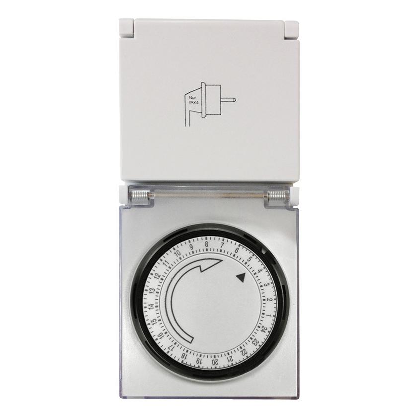 LogiLink Mechanische Zeitschaltuhr, 2er Set, IP44, weiss (ET0006A)