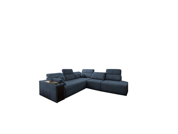 Kaiser Möbel Ecksofa Mindy IX Mit Schlaffunktion, Verstellbarer Rückenlehne Stoff Verita Blau Rechts, Holz, L-Form, Ottomane links, Ottomane rechts,L-Form, 300x288 cm, Wohnzimmer, Sofas & Couches, Wohnlandschaften, Ecksofas
