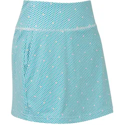 FootJoy Curve Geo Dot Aerial Skort - Regular Skort - Tile Blue / Desert Peach / XL