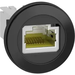 Schneider Electric XB5PRJ45 RJ45 Einbaubuchse, Harmony XB5, Kunststoff, schwarz, Schnittstelle, Ethernet, RJ45