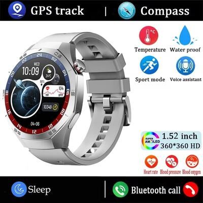 Uplift Essentials AMOLED GPS Performance Smartwatch silvery