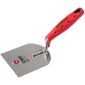 Schwan Maurerkelle 6160510, aus Edelstahl, 100 mm Breite, mit Kunststoffgriff, Stukkateurkelle