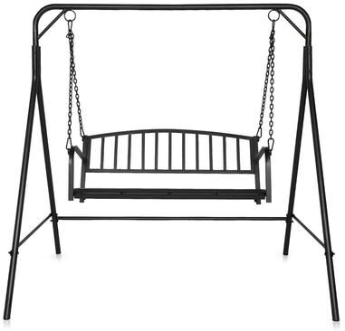Outdoor 2-person Iron Porch Swing Set with Stand