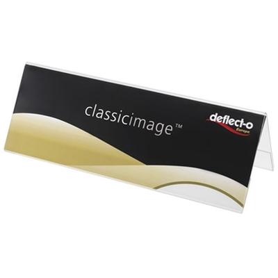 Deflecto Tischnamensschild A5 Querformat transparent Packung mit 12 Stück