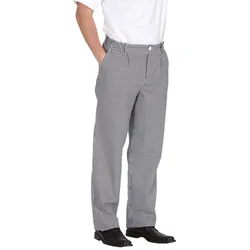 Koch-Hose kariert schwarz weiß unisex L