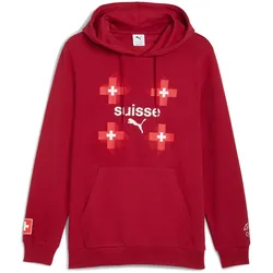 PUMA SFV Schweiz FtblCulture Hoodie Herren 02 - dark crimson/puma white M