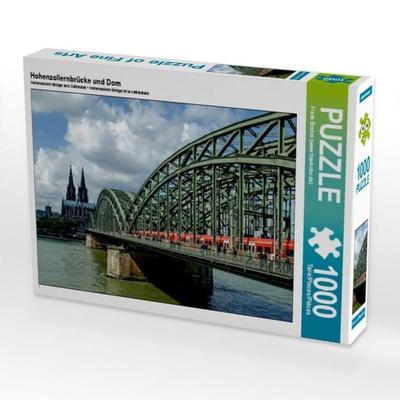CALVENDO Puzzle Hohenzollernbrücke und Dom | 1000 Teile Lege-Größe 64 × 48 cm Foto-Puzzle für glückliche Stunden